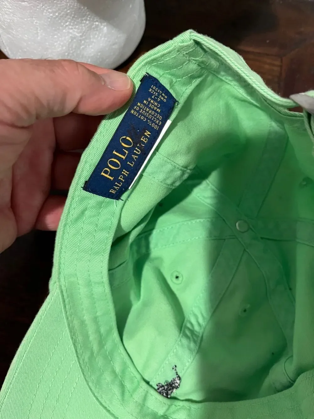 Polo by Ralph Lauren baby light purple one size cap (12M-24M) used stained